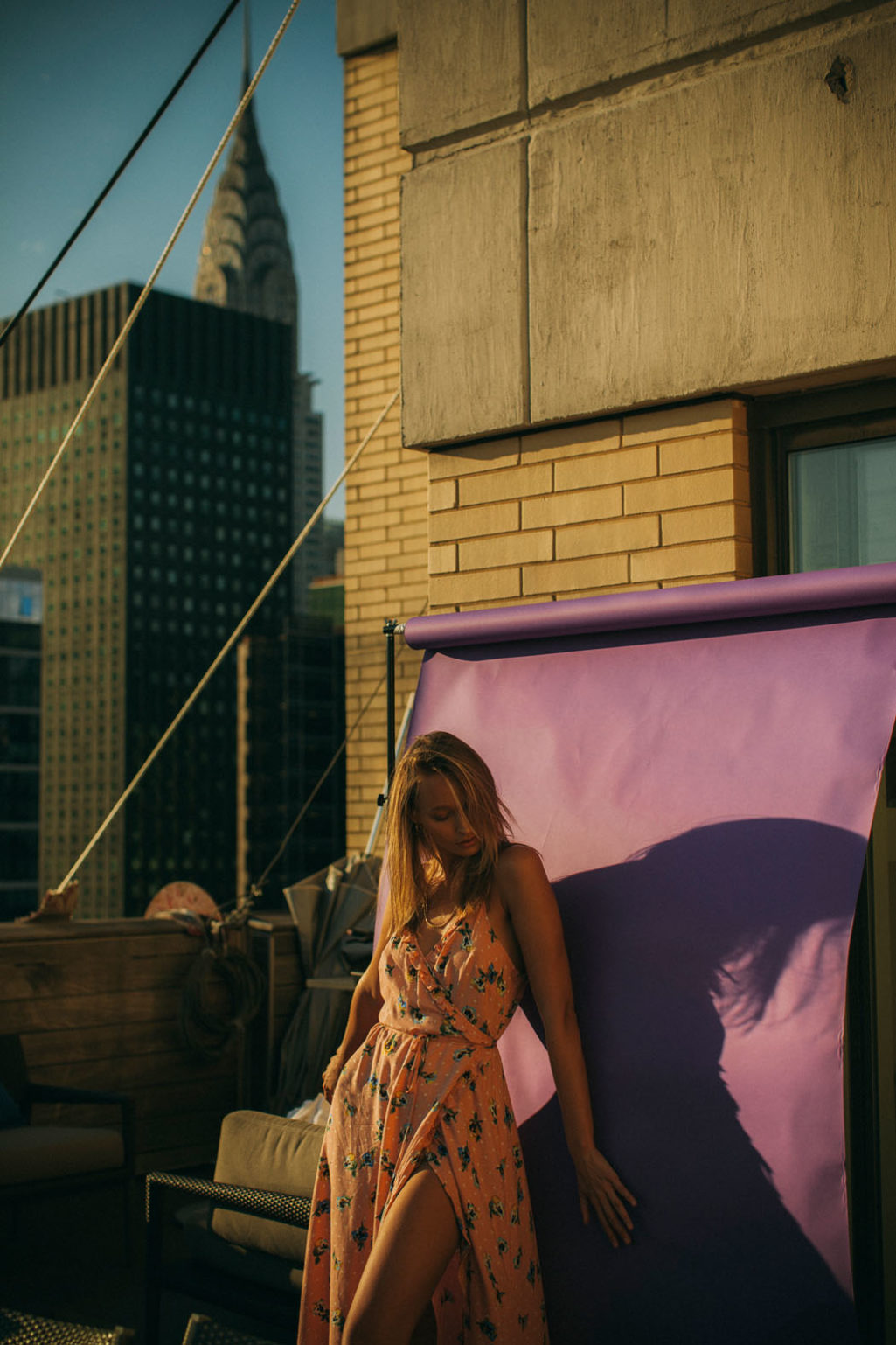 Georgia Sumner above midtown New York - C-Heads Magazine